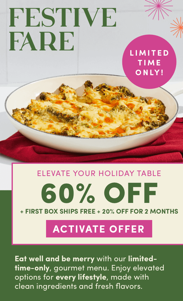 Festive Fare for a limited time only! 