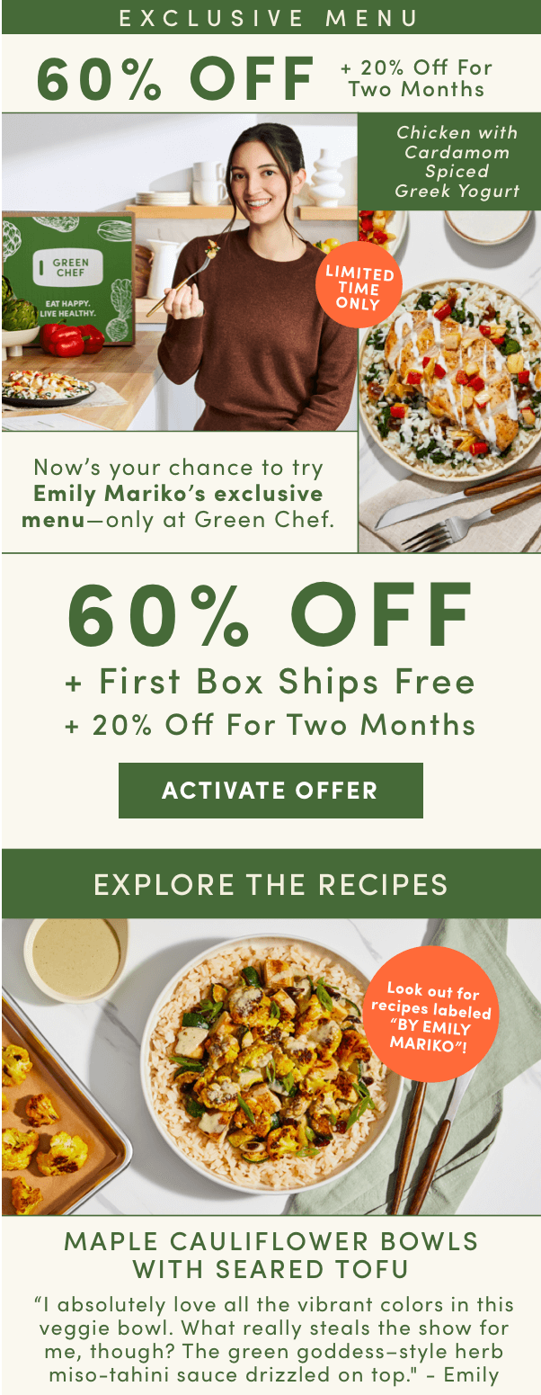 Treat your taste bud's to Emily's comforting dishes with 60% off.