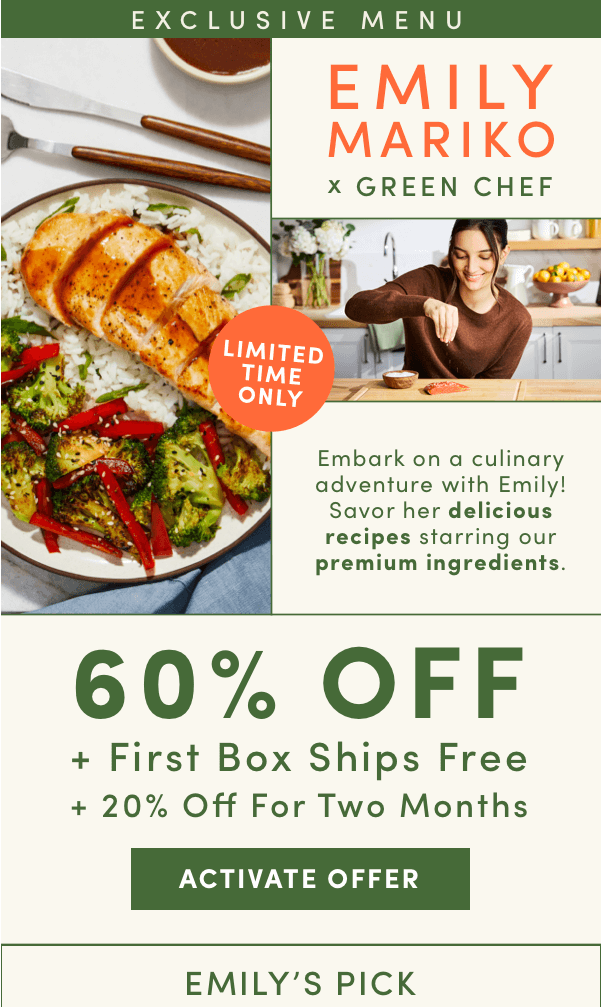 Embark on a culinary adventure with Emily Mariko. Limited time only!