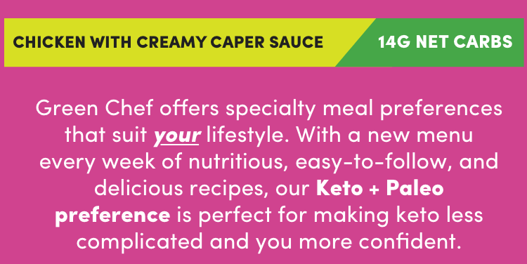 Chicken with Creamy Caper Sauce | 14G Net Carbs