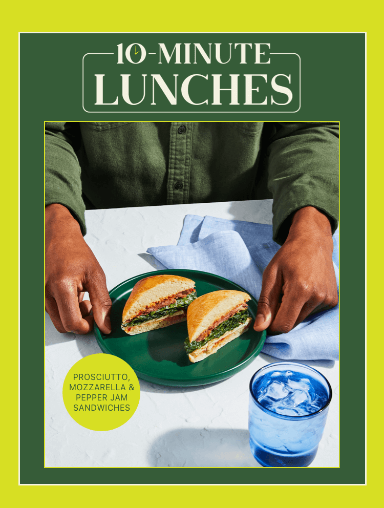 Introducing 10-Minutes Lunches - Prosciutto, mozzarella & pepper jam sandwiches