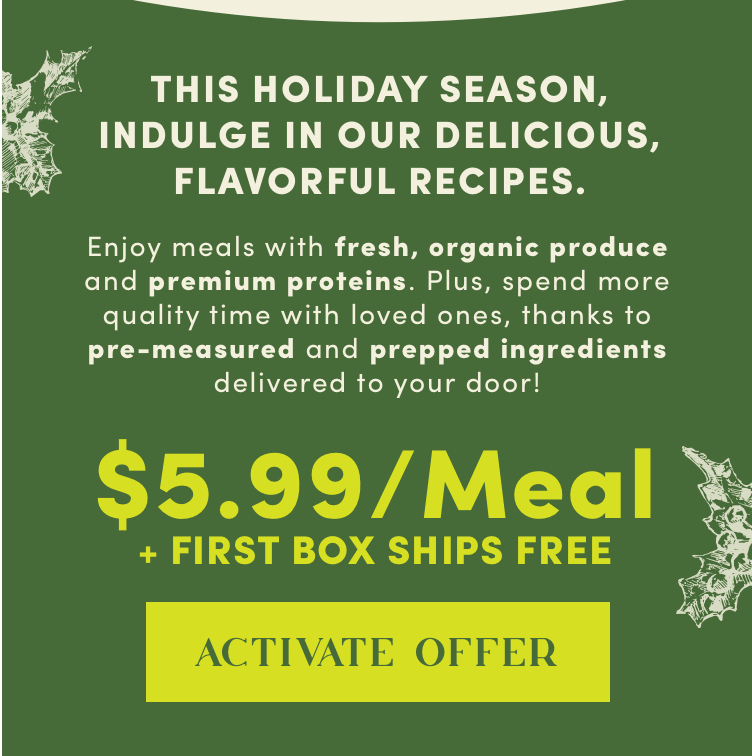 Merry meal-making | Activate Offer