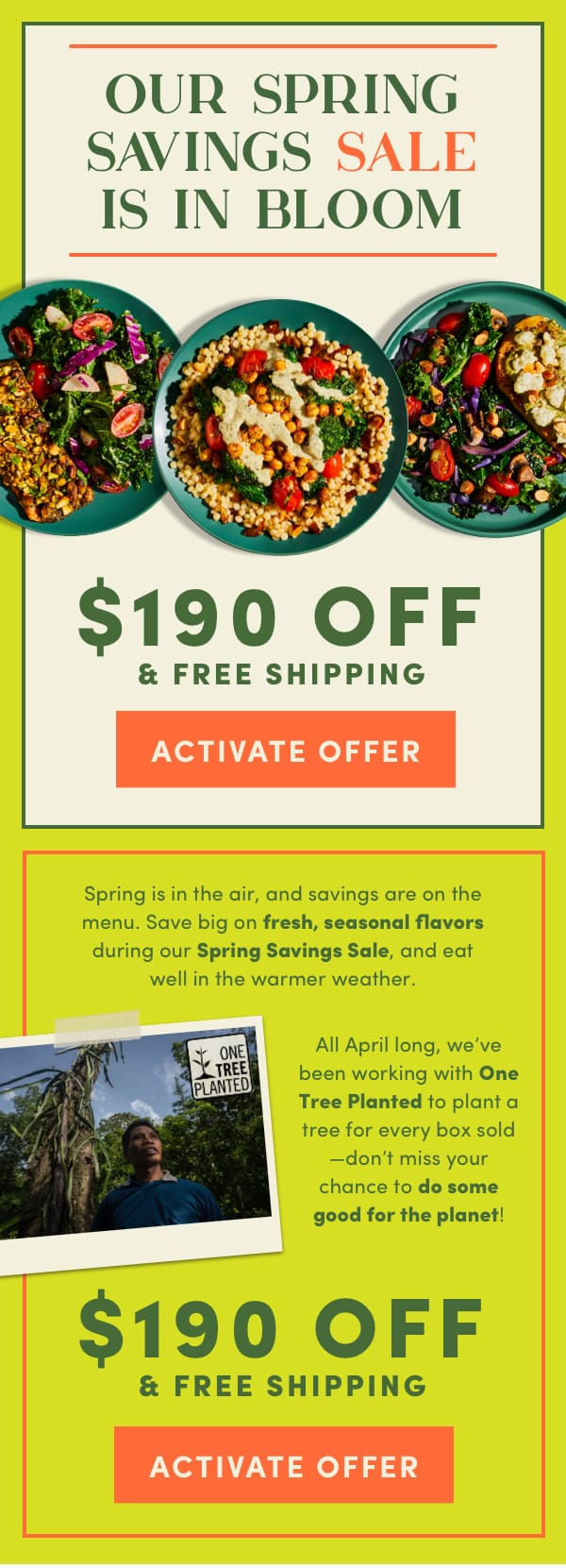 Our spring savings sale is in bloom. Get $190 off + free shipping.