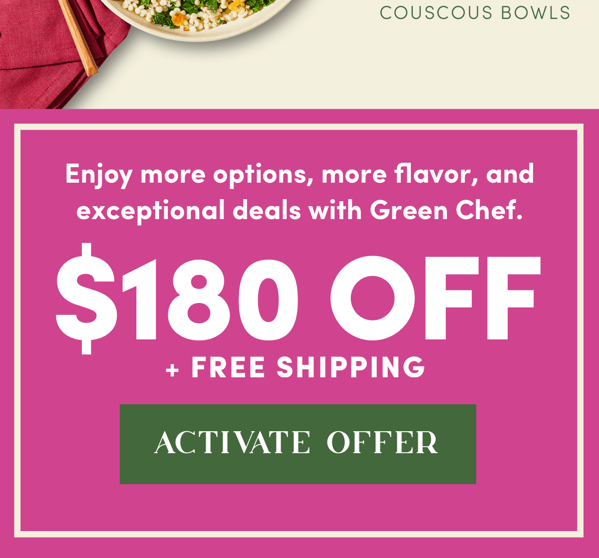 $180 off + free shipping - Brand New Recipes