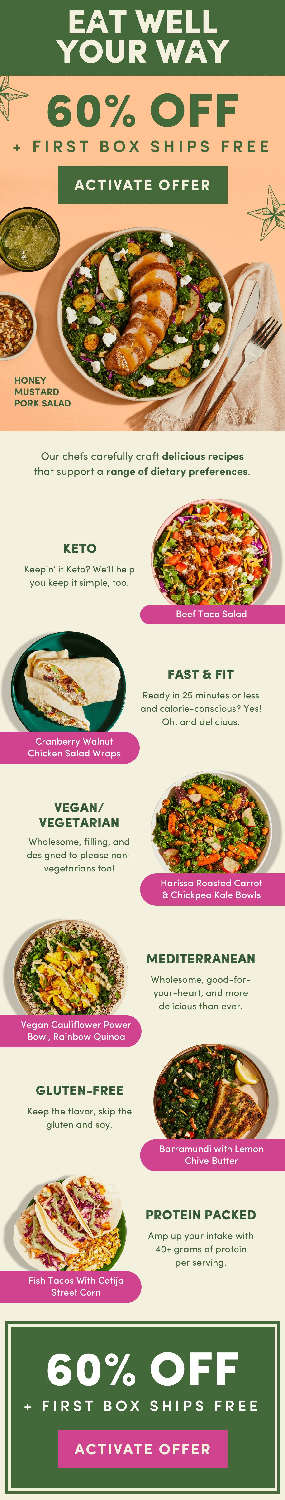 Eat well your way. Get 60% off + first box ships free.