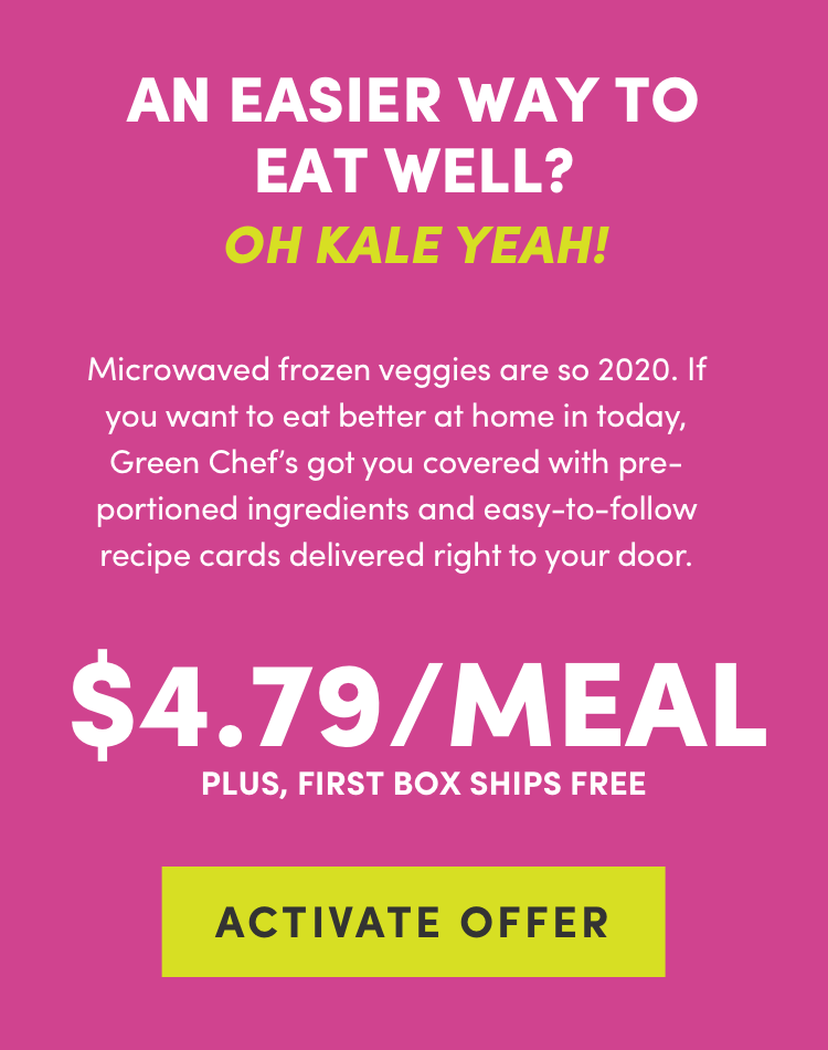 An easier way to eat well? Oh kale yeah! $4.79/Meal + First Box Ships Free