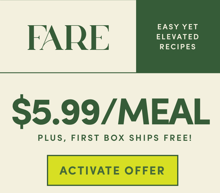 Easy yet elevated recipes - $5.99/Meal, Plus first box ships free! | Activate Offer